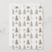 冬オモダンディアファウンベイビーシャワー 招待状 (裏面)