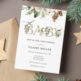 冬オ赤ちゃんシャワー招待 招待状