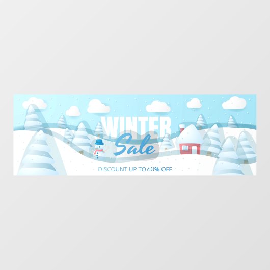 冬カスタマイズセール雪ラデンシーン最大%オフ ウィンドウサイン (シート)