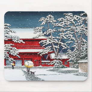 冬カッコいい寺京都風景 マウスパッド