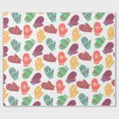 冬カラフルミッテンス ラッピングペーパー (フラット)