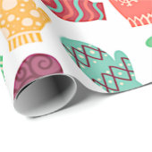 冬カラフルミッテンス ラッピングペーパー (ロールコーナー)