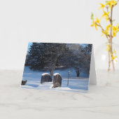 冬カード カード (黄色い花)