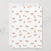 冬キツネベビーシャワー招待状 招待状 (裏面)