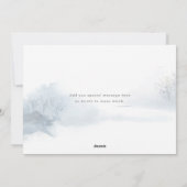 冬キツネホリデーズファミリーネームシンプルエレガント シーズンカード (裏面)