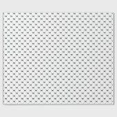 冬キツネ白黒パターン（の模様が）ある ラッピングペーパー (フラット)