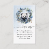 冬クマ赤ちゃんシャワーベビー エンクロージャーカード (正面)