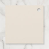 冬クリスマスの赤ちゃんシャワーを待つことができる フェイバータグ (裏面)