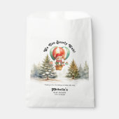 冬クリスマスの赤ちゃんシャワーを待つことができる フェイバーバッグ (正面)