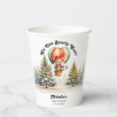 冬クリスマスの赤ちゃんシャワーを待つことができる 紙コップ (裏面)