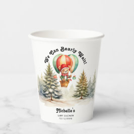 冬クリスマスの赤ちゃんシャワーを待つことができる 紙コップ