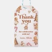 冬クリスマスクッキー誕生日パーティギフトラベル ギフトタグ (裏面)