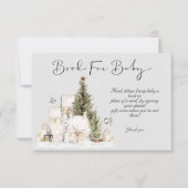 冬クリスマスベビーシャワーブックベビーカード 招待状 (正面)