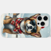 冬クールの装名門私立校風の装・帽子の犬 Case-Mate iPhoneケース (裏面 (横))