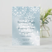 冬グリッター雪クリスマス企業のパーティー 招待状 (スタンド正面)