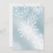 冬グリッター雪クリスマス企業のパーティー 招待状 (裏面)