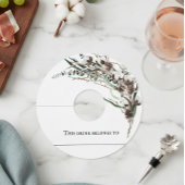 冬コットンクリスマス結婚パーティー ワイングラスタグ