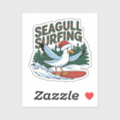 冬サーファー・シーガル、メリークリスマスシーガル シール (シート)