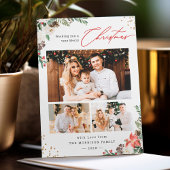 冬シック植物学フローラ3フォトクリスマス シーズンカード