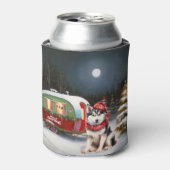 冬シベリアのハスキーキャラバンクリスマスアドベンチャー 缶クーラー (缶正面)