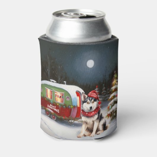 冬シベリアのハスキーキャラバンクリスマスアドベンチャー 缶クーラー (缶裏面)