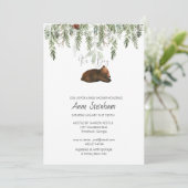 冬シーズンシンプル男の赤ちゃんシャワー招待状 招待状 (スタンド正面)