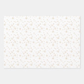 冬ジンジャーブレッドかわいい星おもしろいクリスマス ラッピングペーパーシート (正面2)