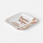 冬ジンジャーブレッドクリスマスクッキーベビーシャワー ペーパープレート (傾斜あり)