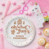 冬ジンジャーブレッドクリスマスクッキー誕生日パーティー ペーパープレート (パーティー)