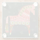 冬スカンジナビアの馬ガラスコースター ガラスコースター (裏面)