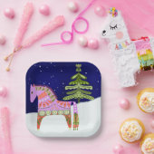 冬スカンジナビアホース7インチ紙プレート ペーパープレート (パーティー)