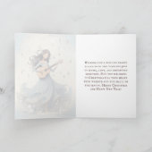 冬スカンジボホギターガールクリスマスミュージック シーズンカード (内部)