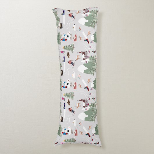 冬スキー山スキー場風景 ボディピロー (正面縦)