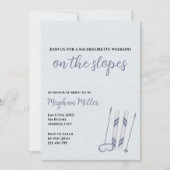冬スキー雪バチェロレッテ週末の日程 招待状 (正面)