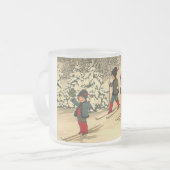 冬スキー フロストグラスマグカップ (正面左)