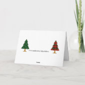 冬スケートで滑るクリスマスイブカード カード (裏面)