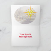 冬スケートで滑るクリスマスイブカード カード (内部)