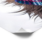 冬スコットランドの高地の牛のかわいい毛深い子牛 ポスター (コーナー)