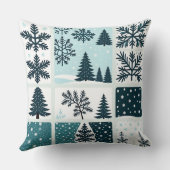 冬スタイルパターン（の模様が）ある枕クッション クッション (裏面)