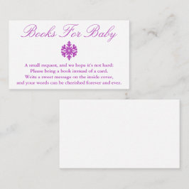 冬スノーフレーク赤ちゃんシャワーブックベビーカード エンクロージャーカード