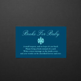 冬スノーフレーク赤ちゃんシャワーブックベビーカード エンクロージャーカード