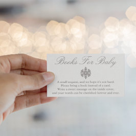 冬スノーフレーク赤ちゃんシャワーブックベビーカード エンクロージャーカード