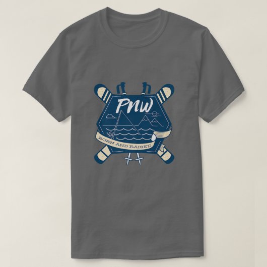 冬スポーツ雪スキー Tシャツ (デザイン正面)