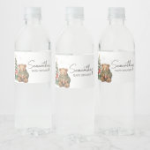 冬テディベア赤ちゃんシャワー ペットボトルラベル (ボトル)