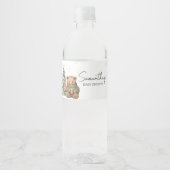 冬テディベア赤ちゃんシャワー ペットボトルラベル (正面)