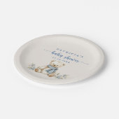 冬テディ素朴ベアBeige赤ちゃんシャワー ペーパープレート (アングル)