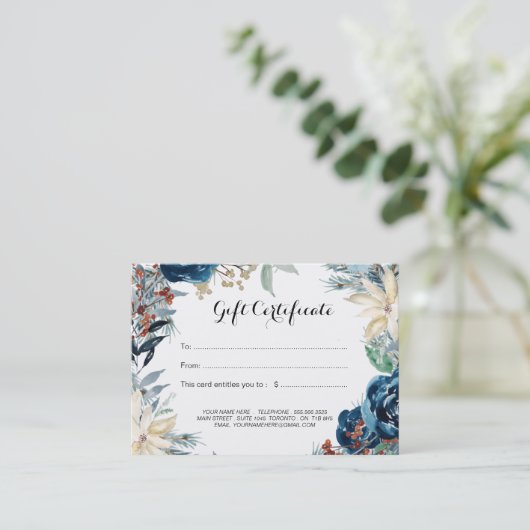 冬テーマギフト券 割引カード (スタンド正面)