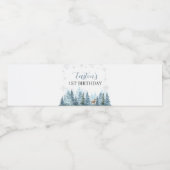 冬トナカイ誕生日パーティウォーターボトルラベル ペットボトルラベル (シングルラベル)