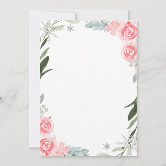 冬トラックベビーシャワー招待状フローラ 招待状 (裏面)