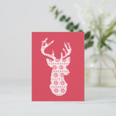 冬ニットのクリスマストナカイのはがき シーズンポストカード (スタンド正面)